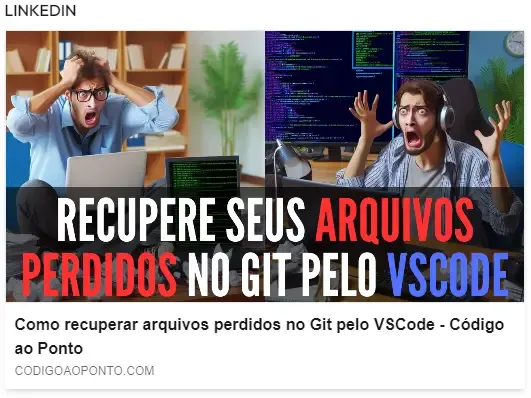 exemplo do resultado do uso das OG Tags no Linkedin