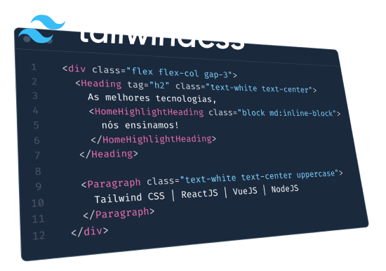 Exemplo de código com Tailwind CSS