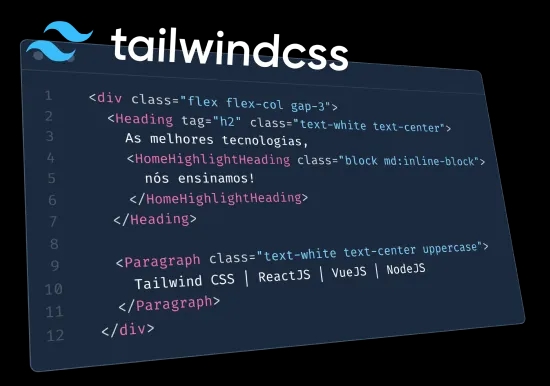 Exemplo de código com Tailwind CSS